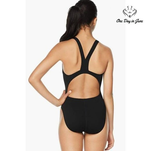 Speedo Endurance+ Super Pro Solid One Piece Swimsuit Size Black NWT Size 8 (34)