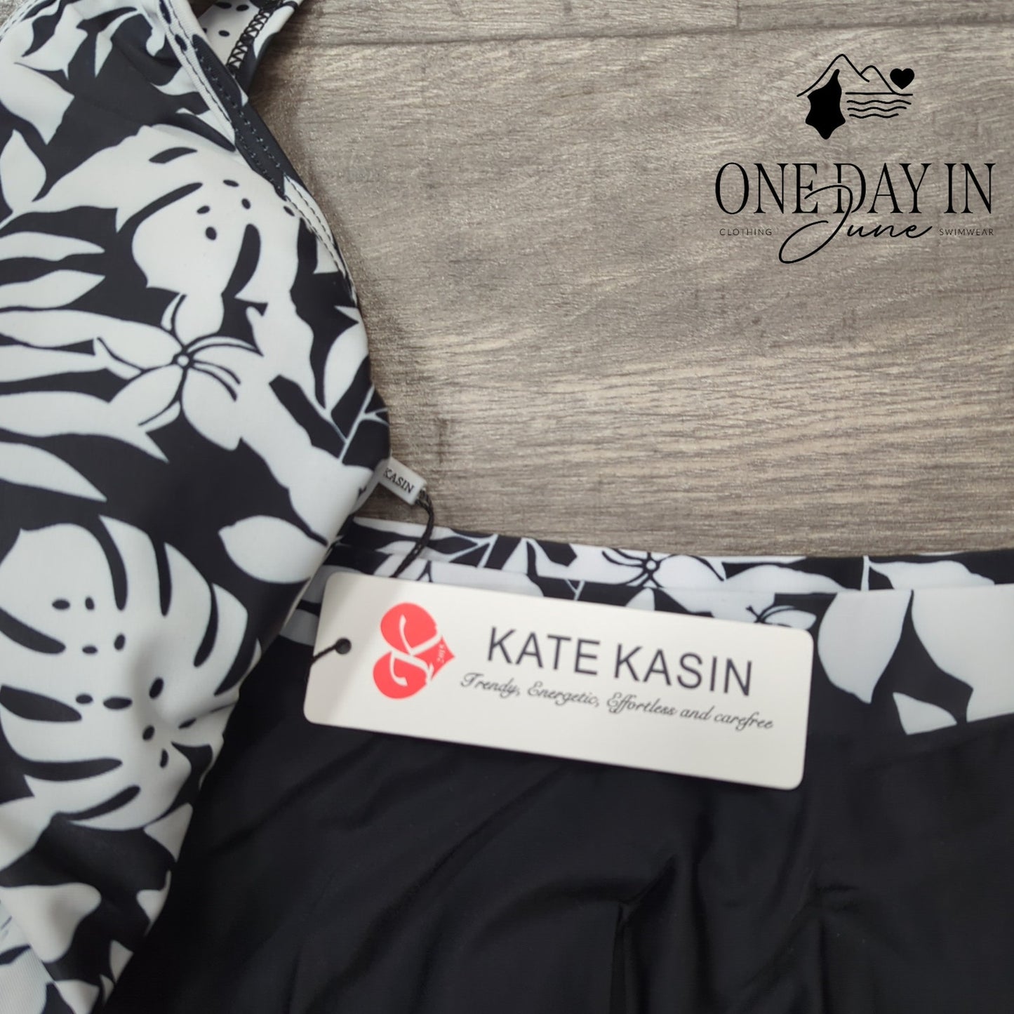 Kate Kasin Skirted Tankini Swimsuit Size M