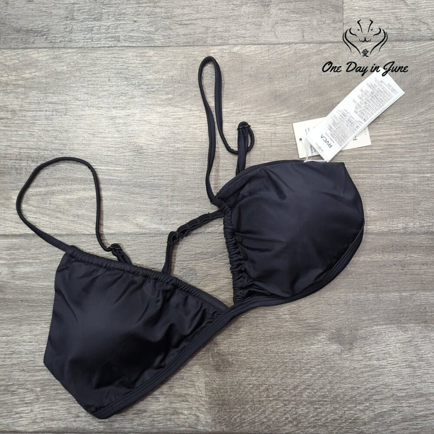 RVCA Solid Trilette Bikini Top Size L