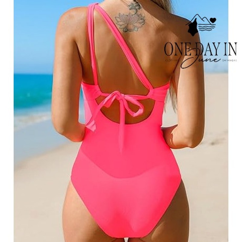 Cupshe Twist Front One Shoulder One Piece Swimsuit Size S