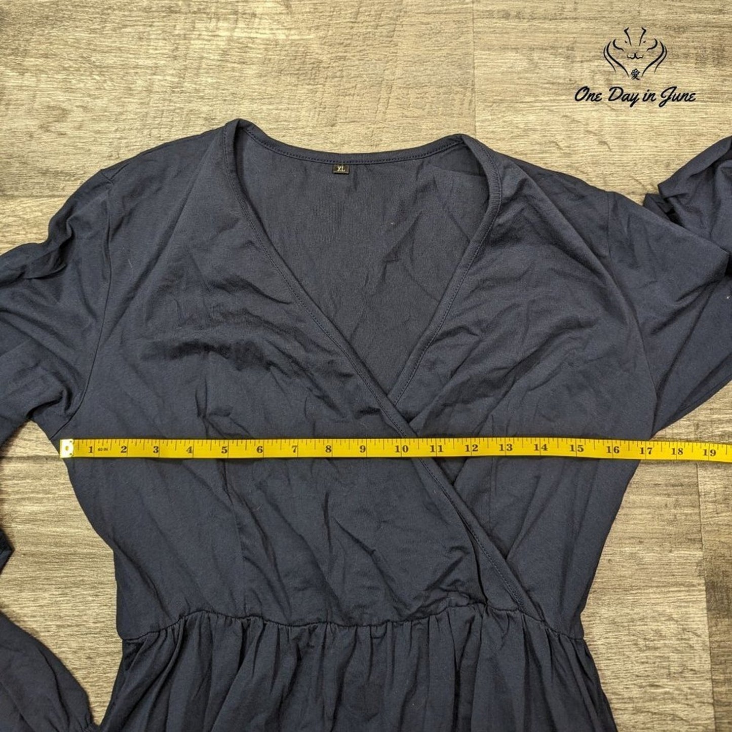 Amzbrly Cross Front V Neck Long Sleeve Mini Dress Size XL