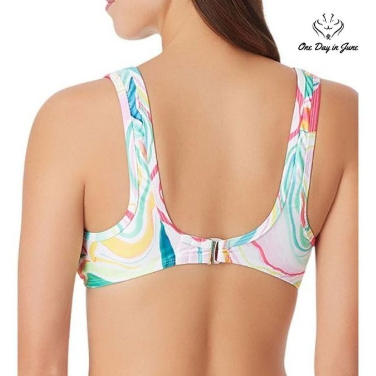 Sugar Beach Tie Dye Bralette Bikini Top Size M