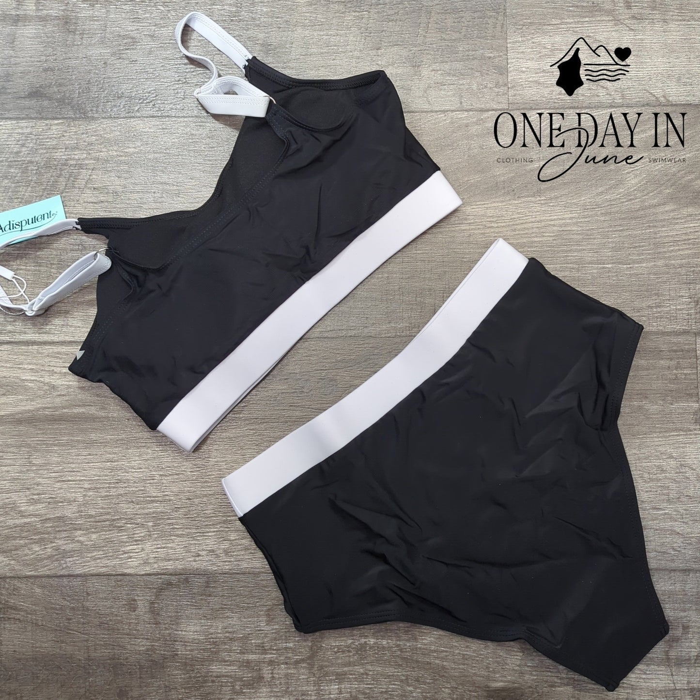 Adisputent High Waist Crop Bikini Swimsuit Size M