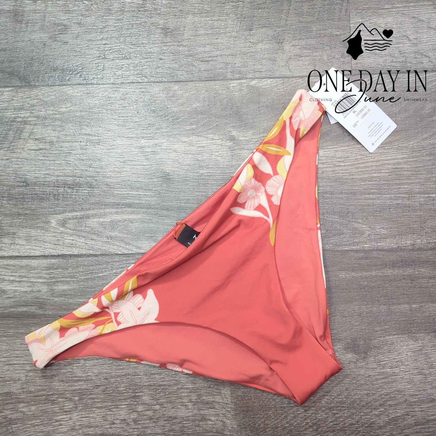 Hurley Sand Dollar Moderate Bikini Bottom Size XL