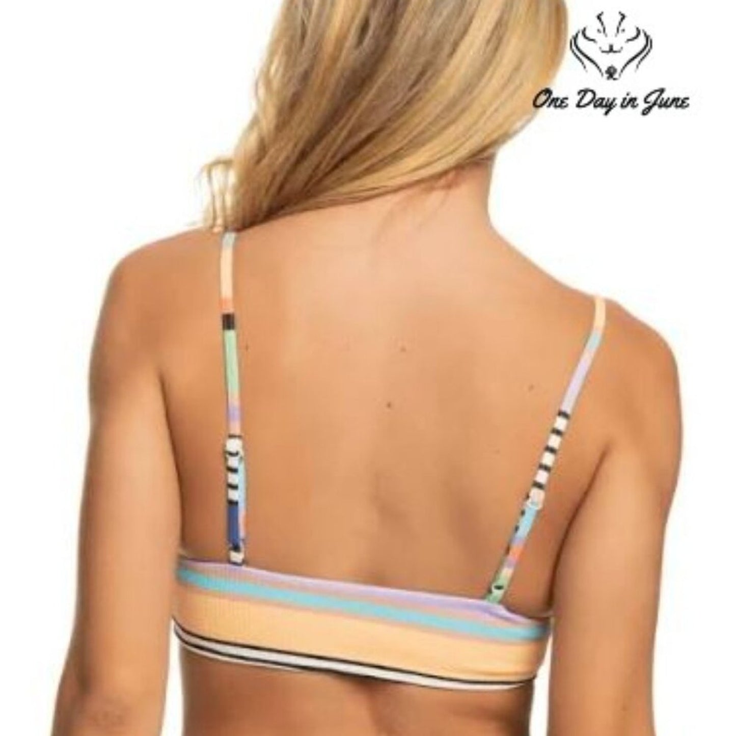 Roxy Color Jam Tank Top Bikini Top Size M
