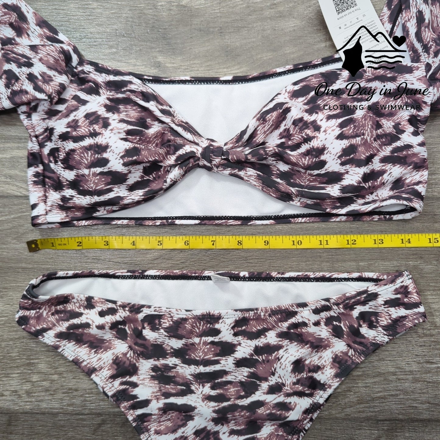 Prettygarden Cap Sleeve Bikini Swimsuit Size L
