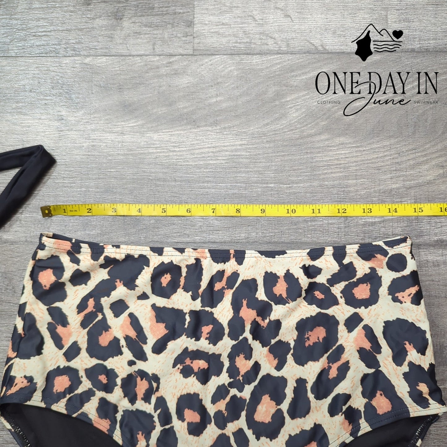 B2Prity Cross Front Tie Back Leopard Tankini Swimsuit Size XL