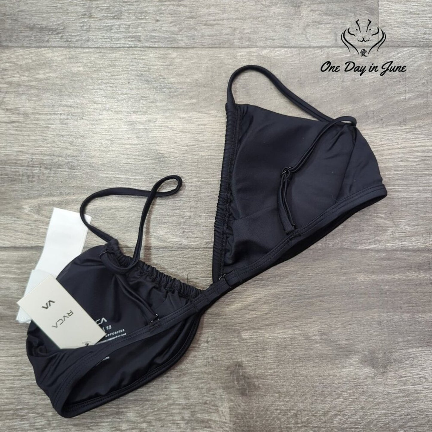 RVCA Solid Trilette Bikini Top Size L