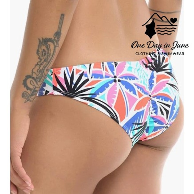 Body Glove Tropical Low Rise Ruched Back Bikini Bottom Size XS