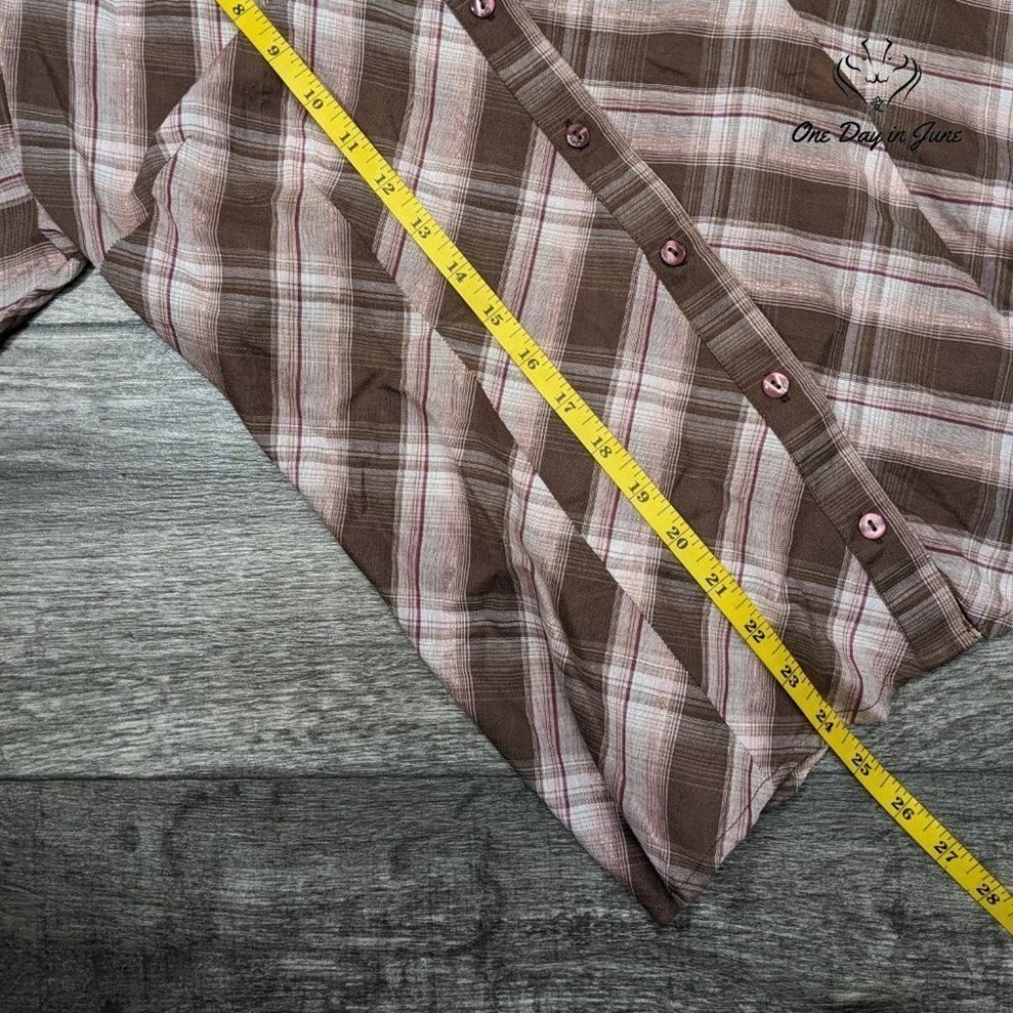 Style & Co Notting Hill Long Sleeve Sheer Top Size 16