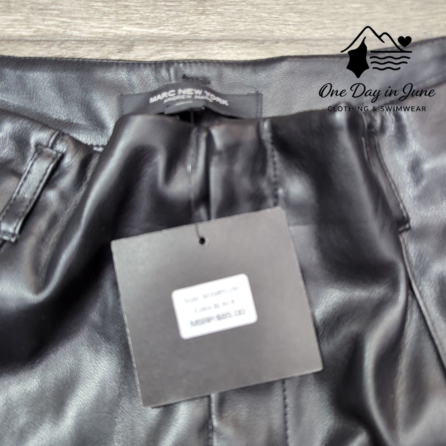 Marc New York Faux Leather Crop Pants Size 14