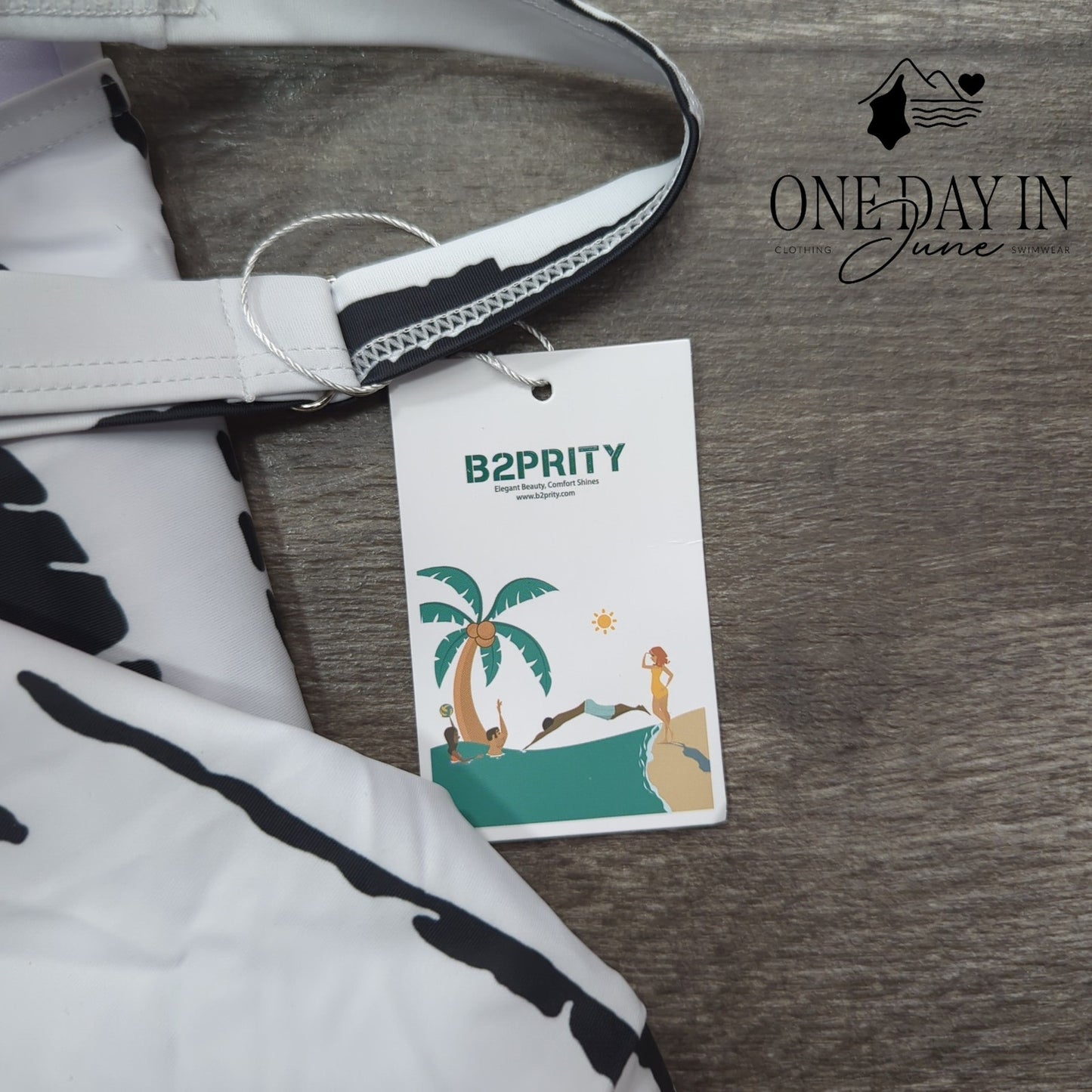 B2Prity Drawstring Swimdress One Piece Swimsuit Size L