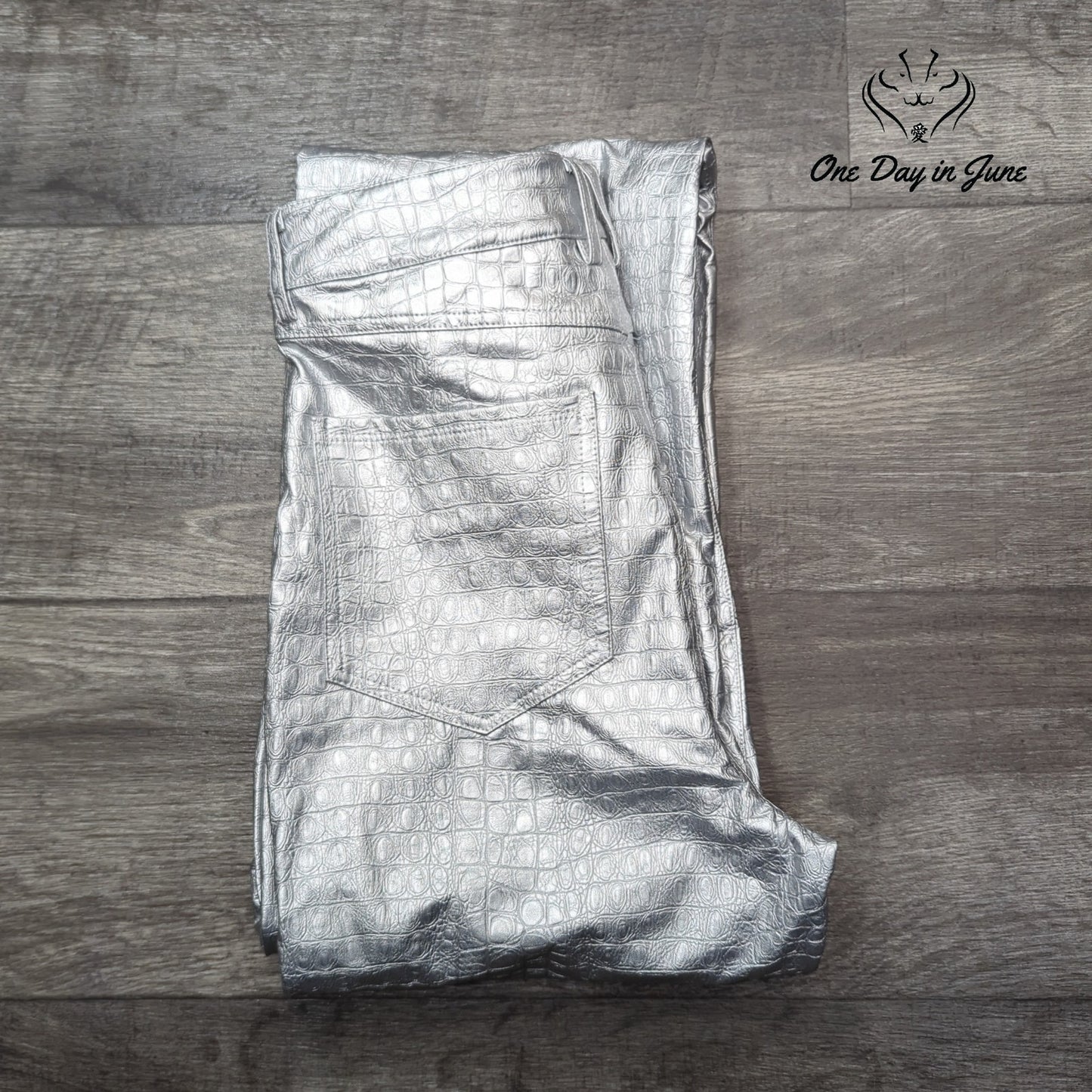 Naked Wardrobe Faux Crocodile Pants Size S
