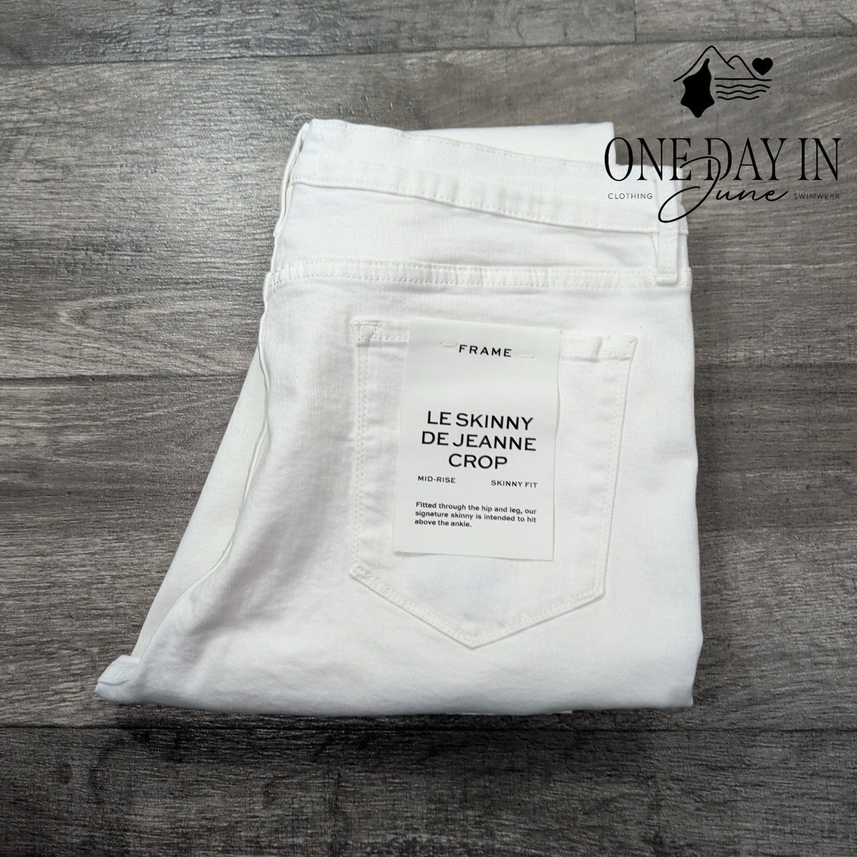 Frame Le Skinny de Jeanne Crop Jeans Blanc White Mid Rise NWT Size 18 (34)