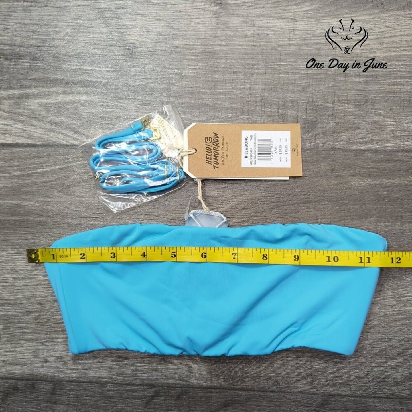 Billabong Sol Searcher Bandeau Bikini Top Size XS