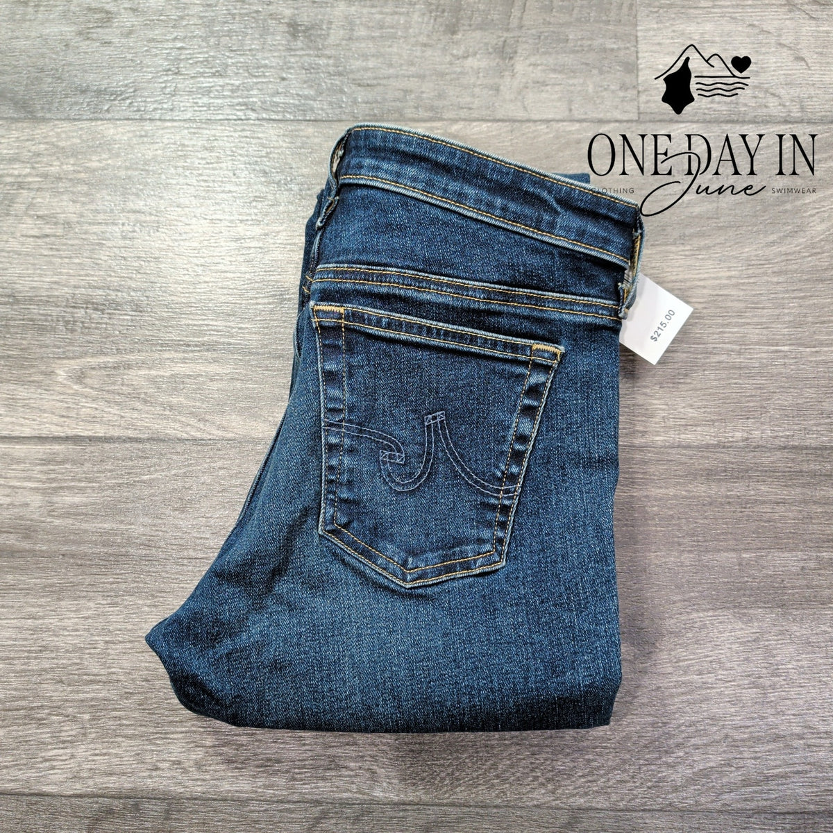 AG Adriano Goldschmied The Sophia High Rise Slim Jeans Blue NWT Size 4 (27)