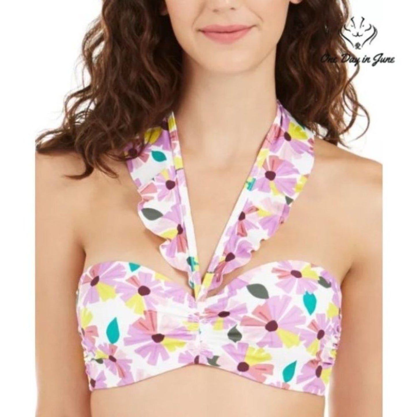 Kate Spade Wallflower Printed Bikini Top Size XS