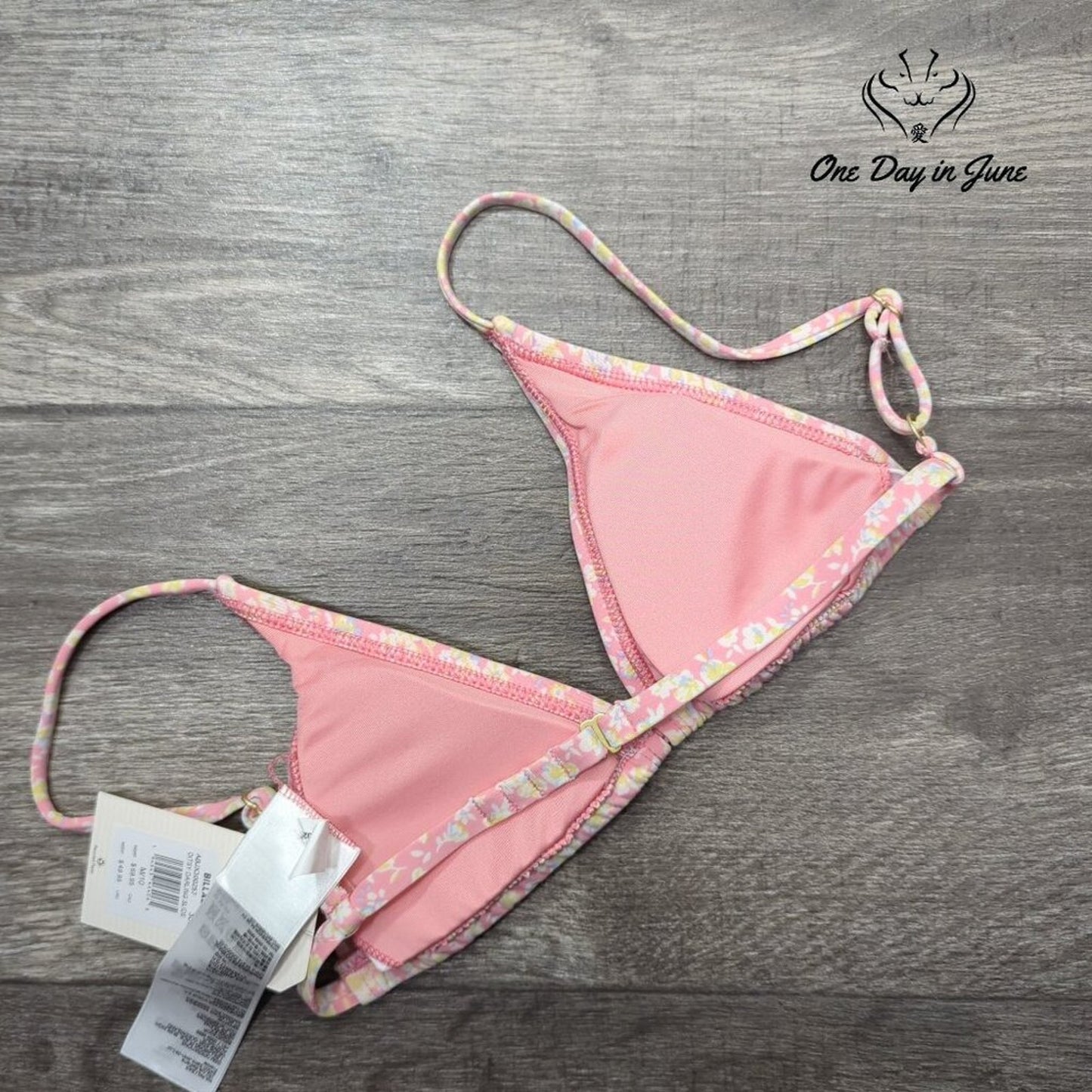 Billabong Ditsy Darling Slide Bikini Top Size M