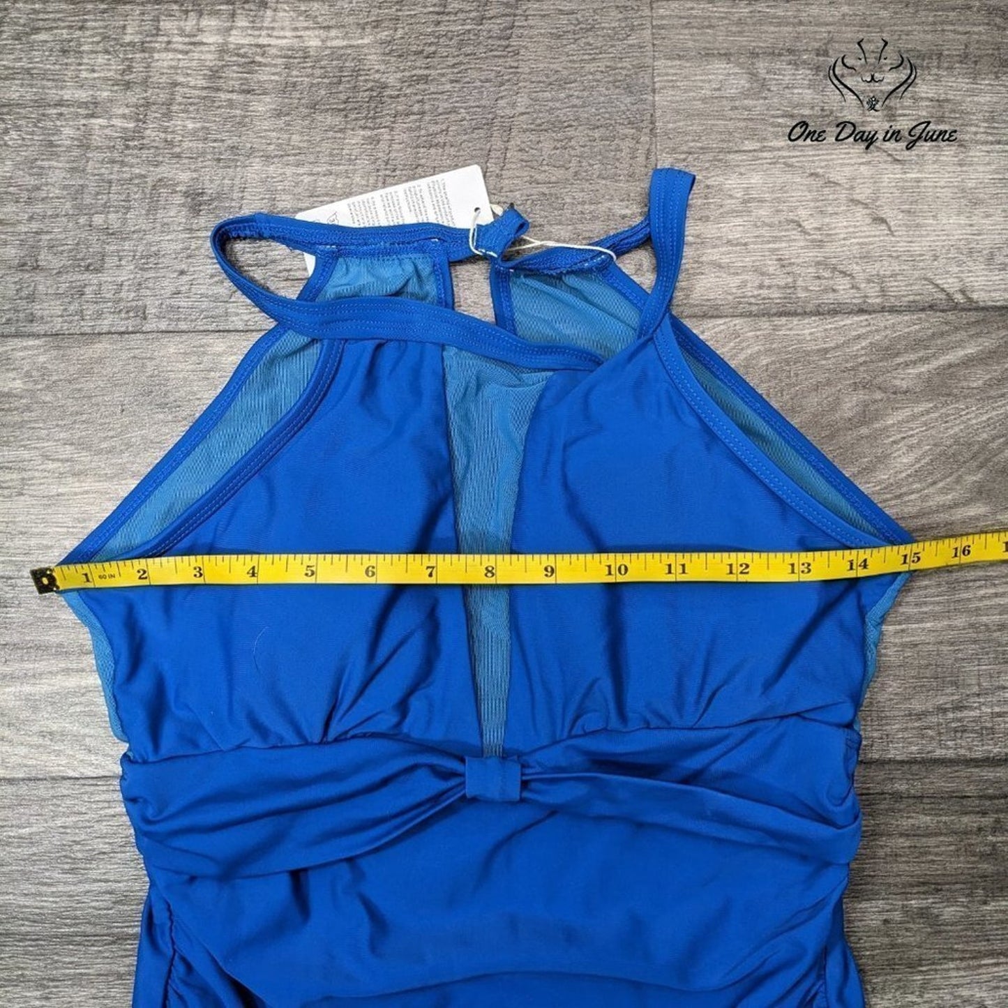 I2CRAZY High Neck Mesh One Piece Swimsuit Size M