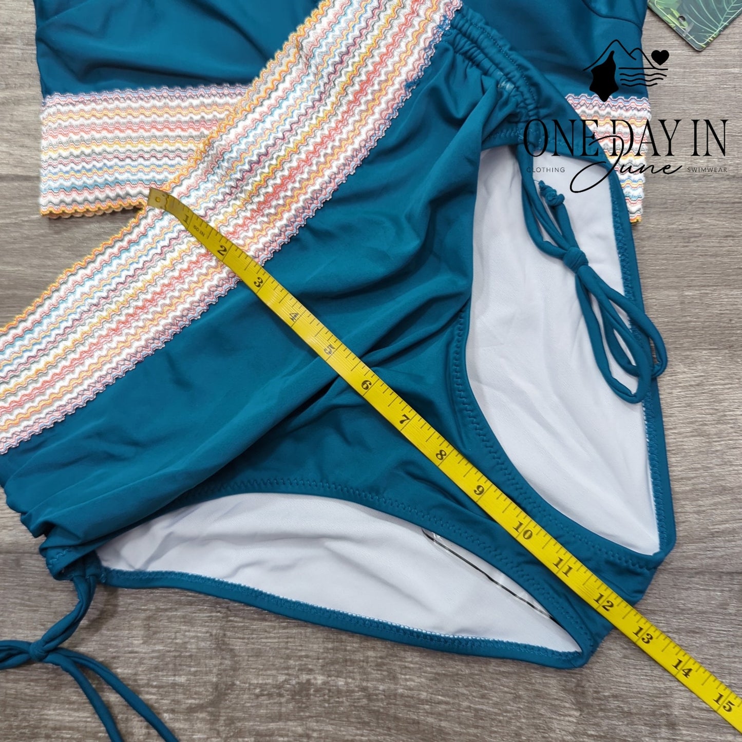 Blooming Jelly V Front High Waist Bikini Swimsuit Size M