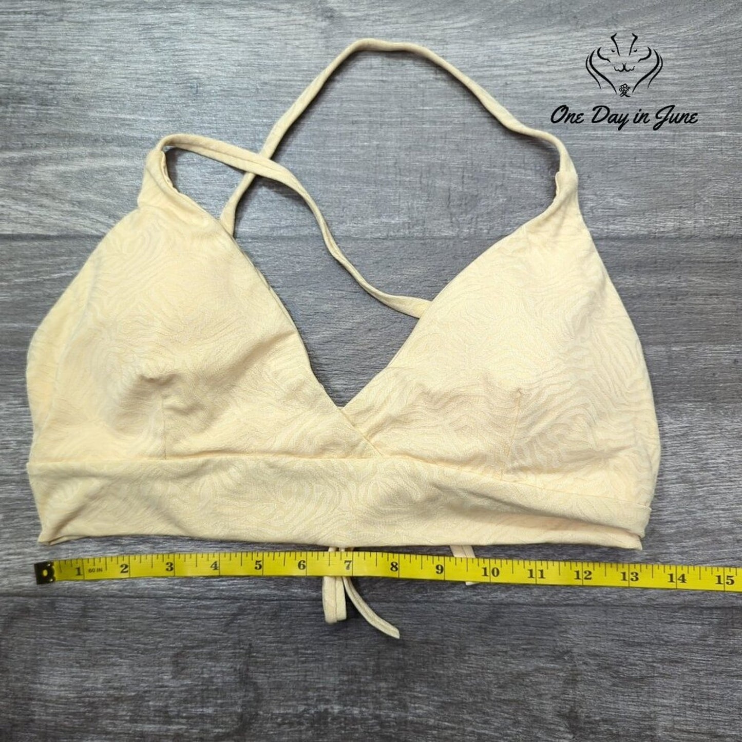 RVCA Run Wild Crossback Bikini Top Size L