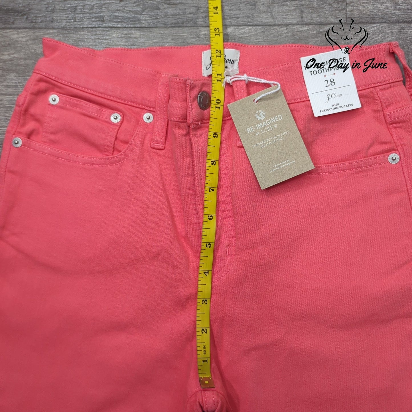 J.Crew 10" High Rise Toothpick Jeans Size 28 (6)