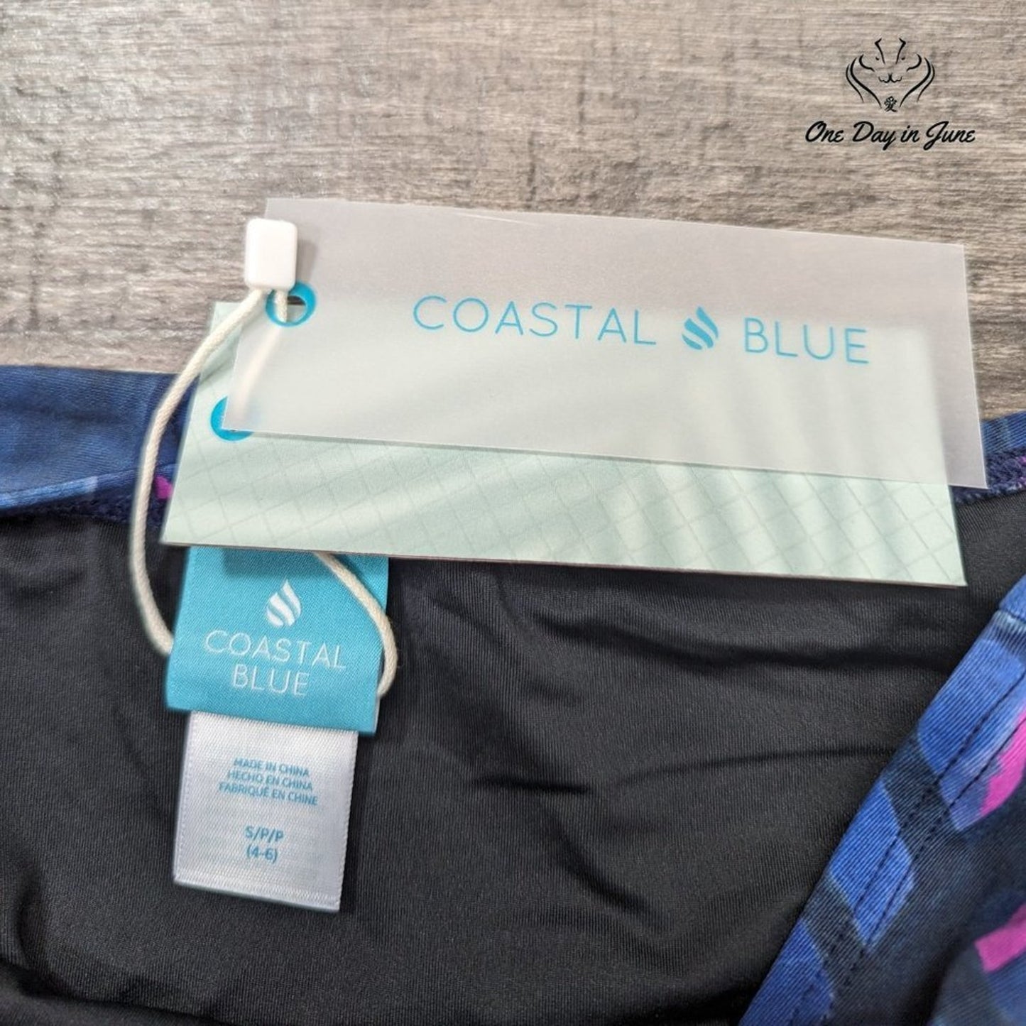 Coastal Blue High Waist Bikini Bottom Size S
