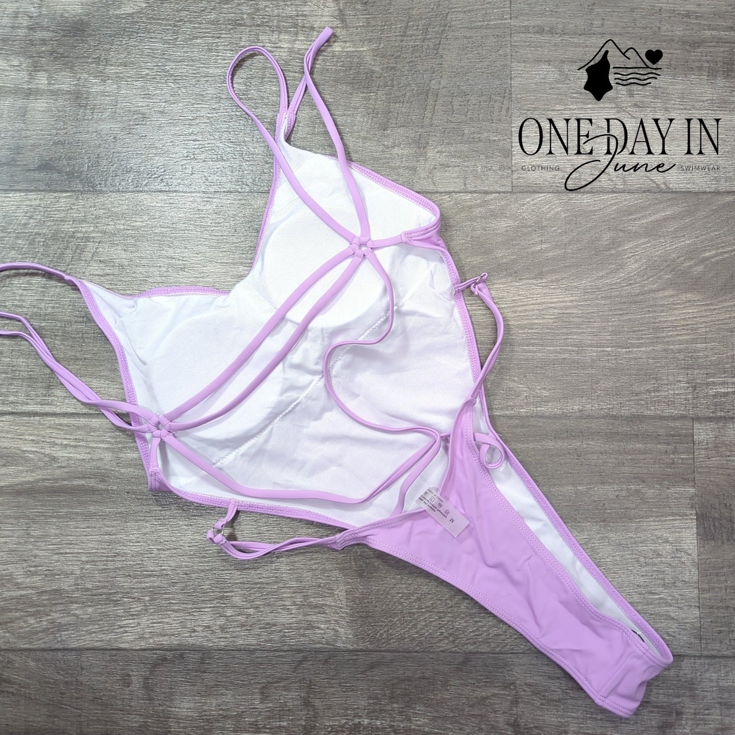 Oyoangle High Cut Open Back One Piece Swimsuit Size M