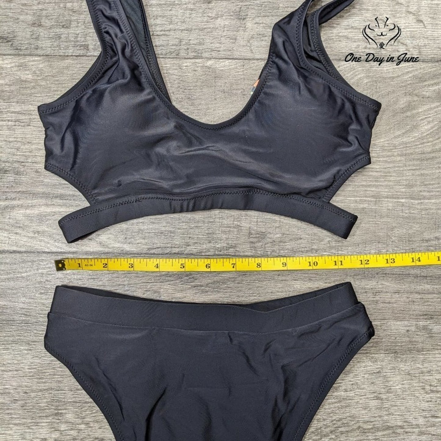 Blooming Jelly Crop Top High Rise Bikini Swimsuit Size S
