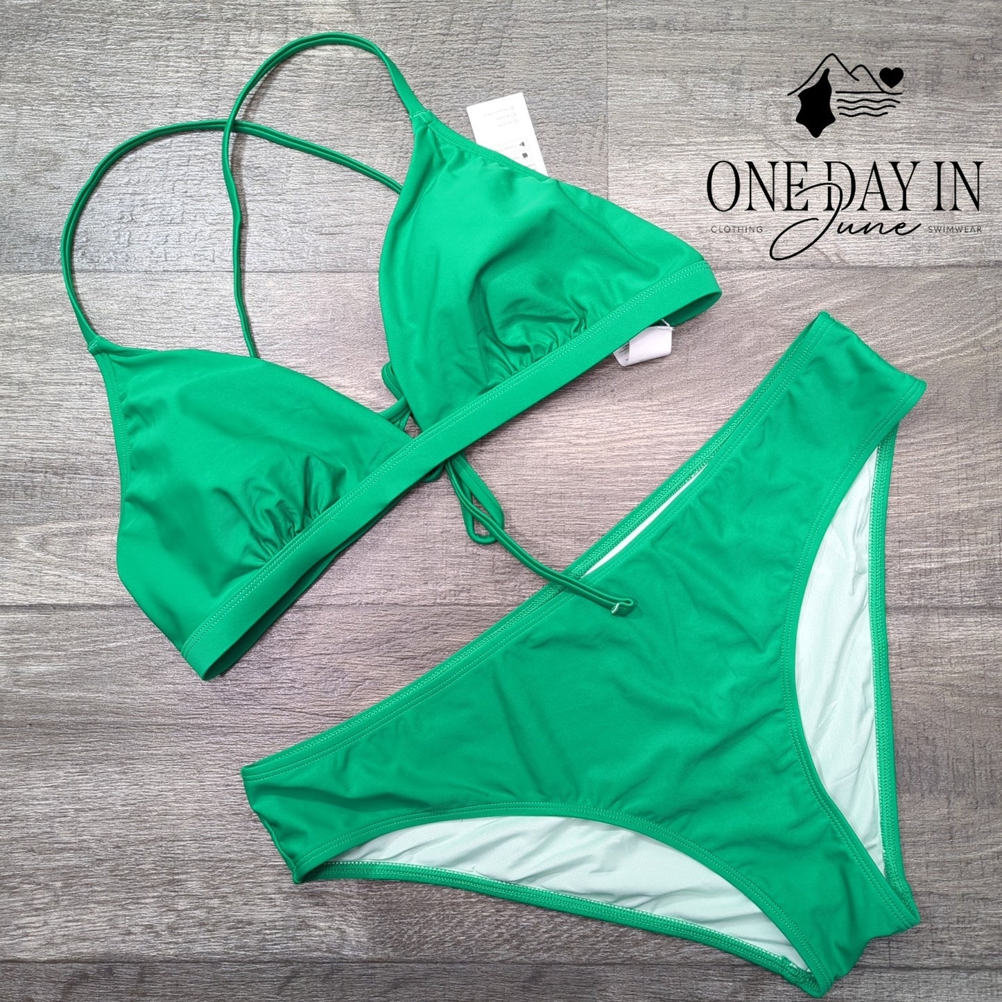 Cupshe Tie Back Triangle Bikini Swimsuit Size XL