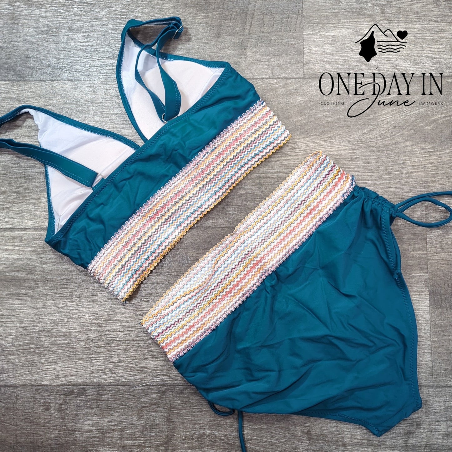 Blooming Jelly High Waist Bikini Swimsuit Size M