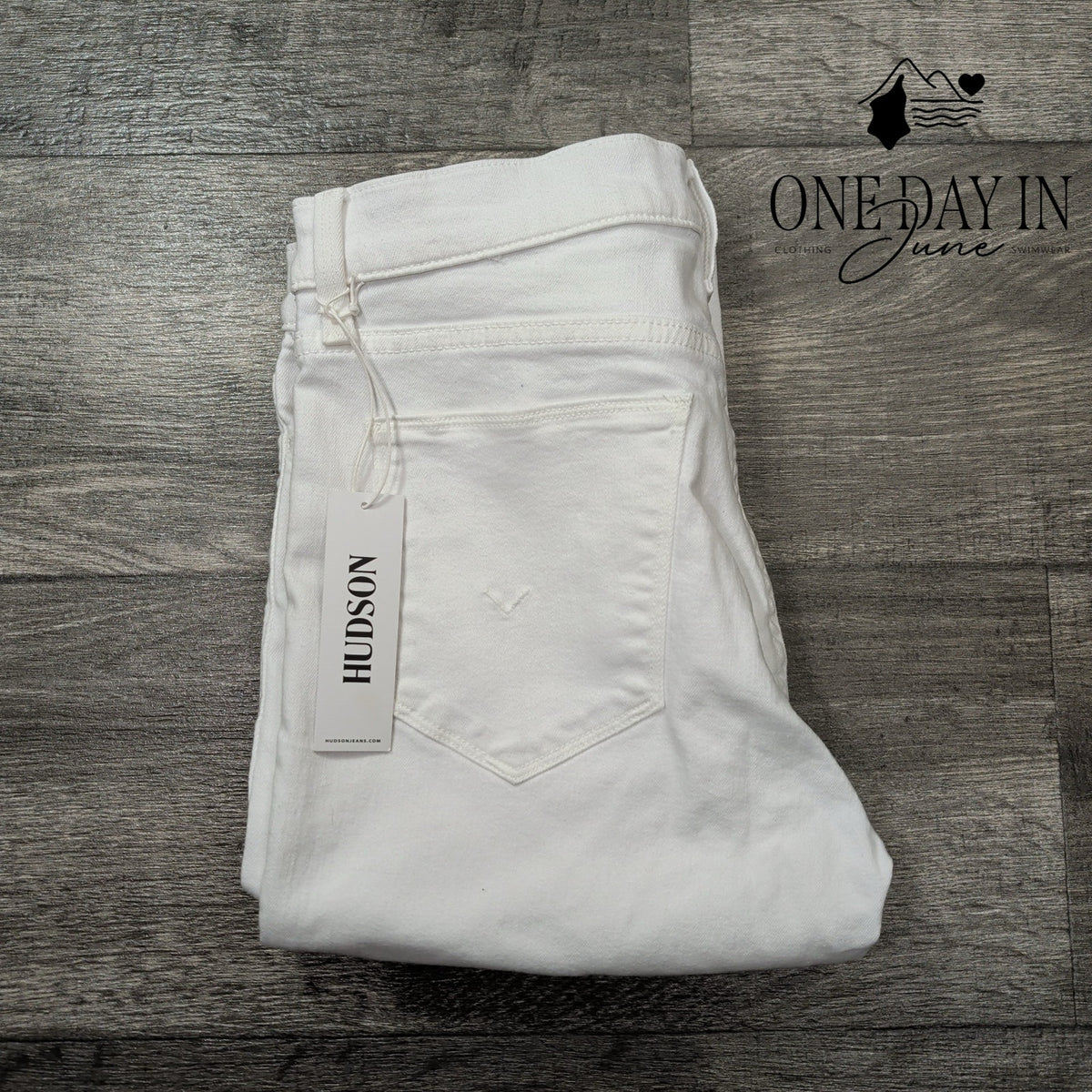 Hudson Blair Straight Leg Jeans Women's White Stretch Denim NWT Size 10 (30)