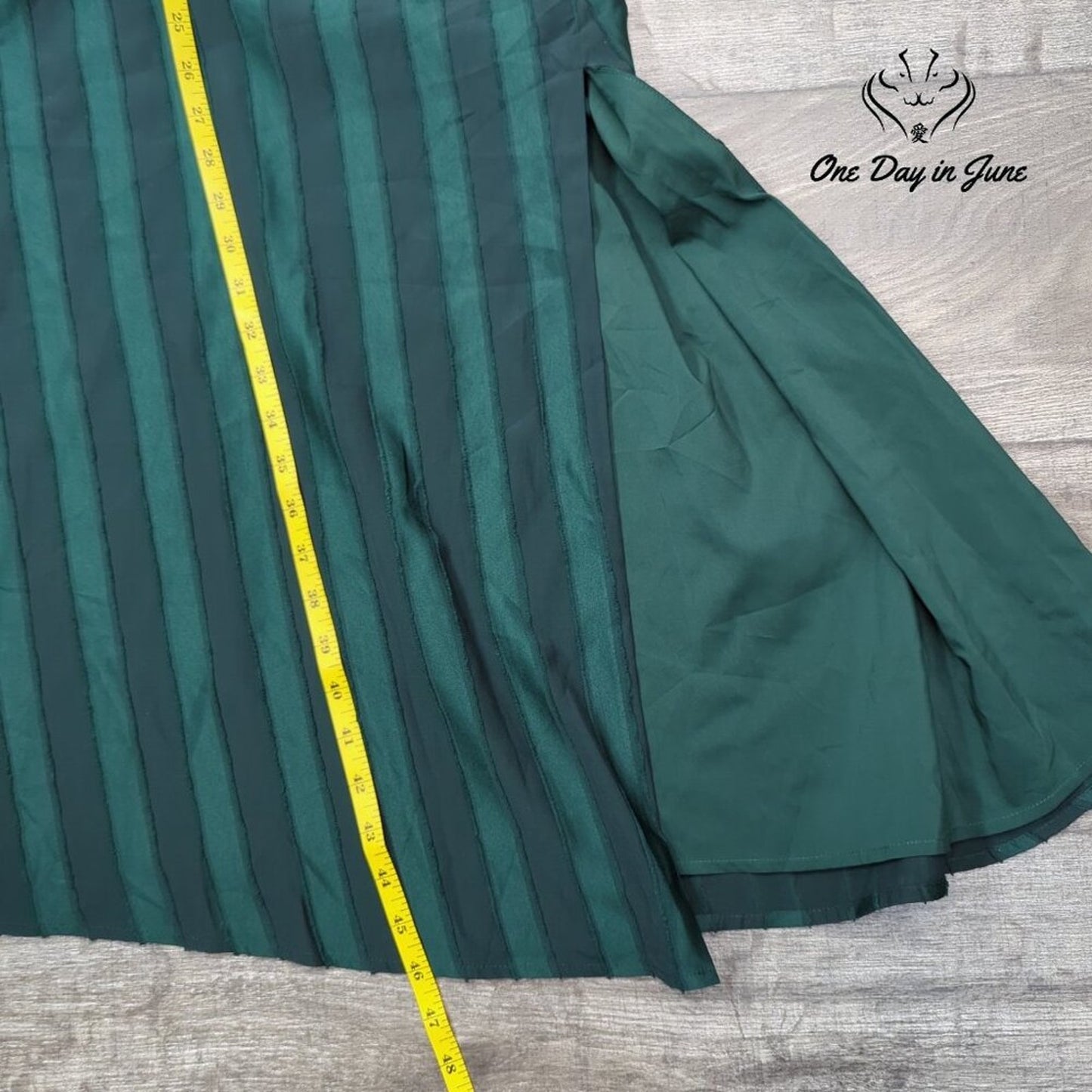 Liz Claiborne Half Sleeve Striped Mysterious Green Dress Size XS