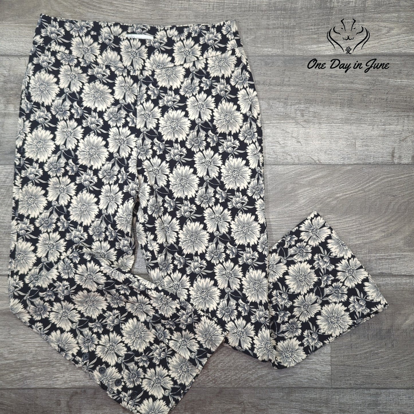 Cato Floral High Waist Pants Size 8