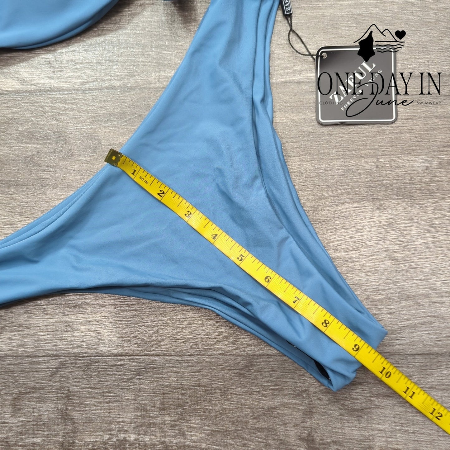Zaful Bandeau Tie Back Bikini Swimsuit Size M