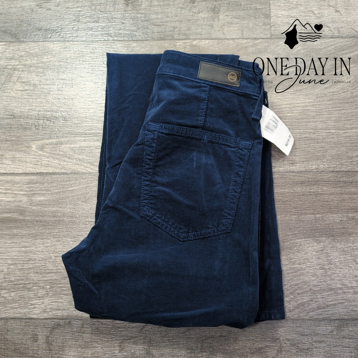 AG Adriano Goldschmied Angel Fatigue Bootcut Corduroy Pants Navy NWT $215 Size 4