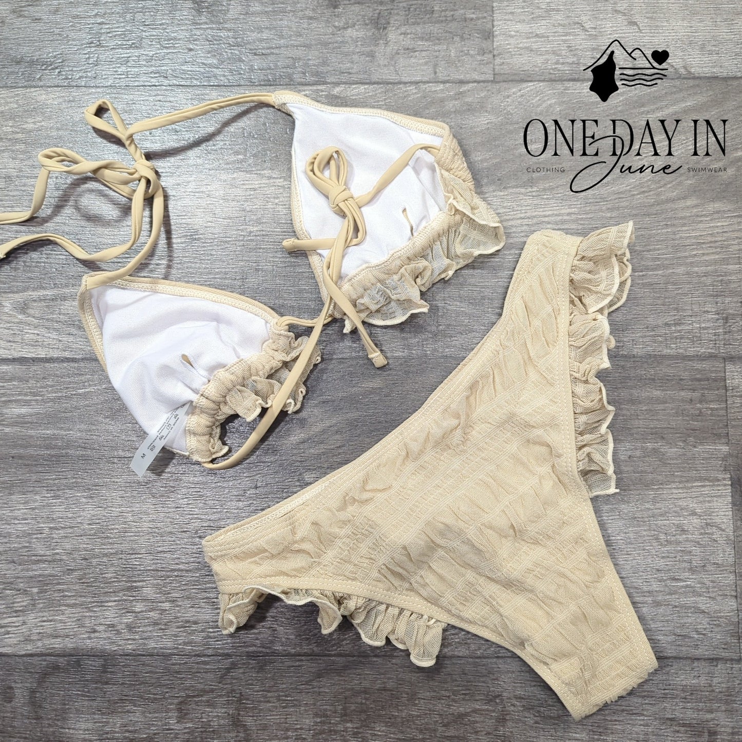 Beaudrm Adjustable Triangle Bikini Swimsuit Size M