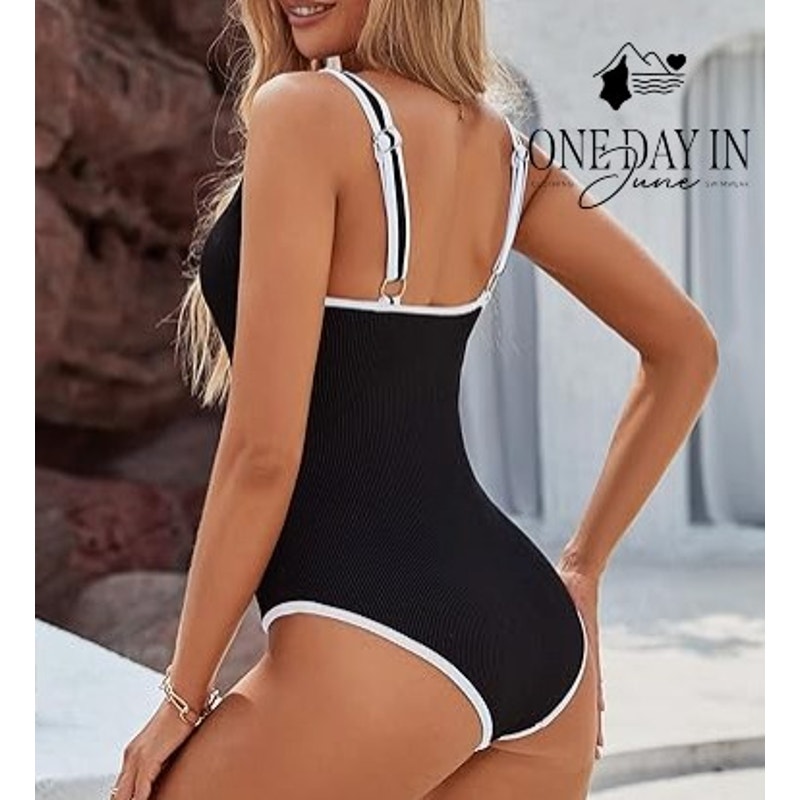 Blooming Jelly Ribbed One Piece Swimsuit Size XL