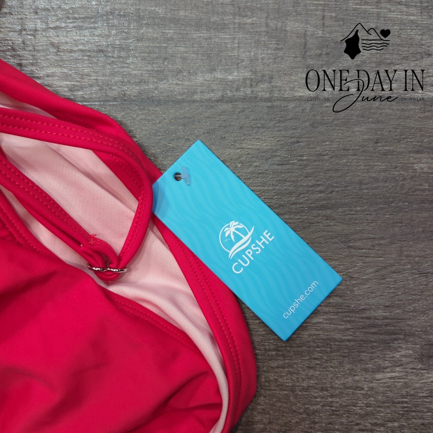 Cupshe Tie Back One Piece Swimsuit Size M