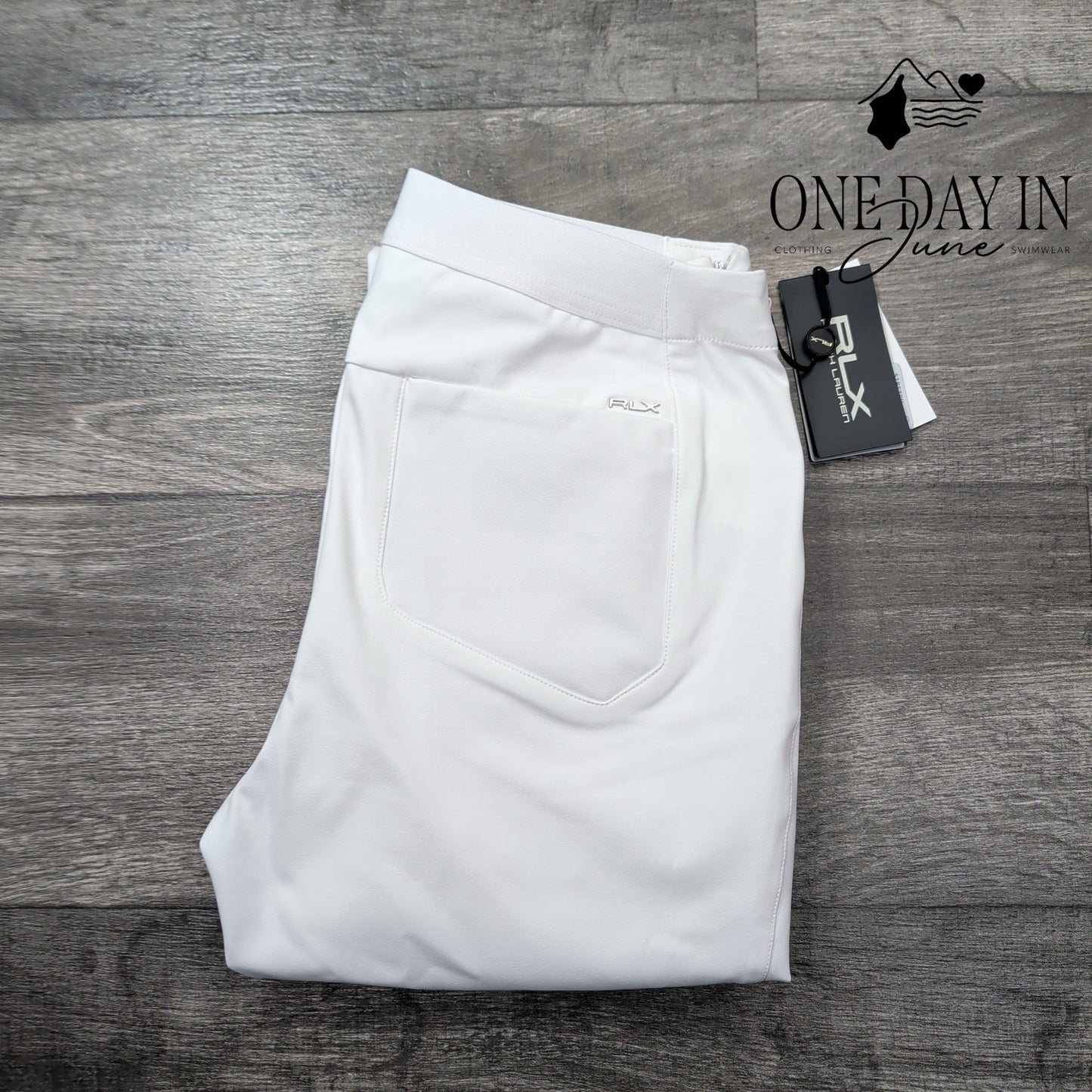 RLX Ralph Lauren Golf Ankle Pants White Stretch Performance NWT Size 4