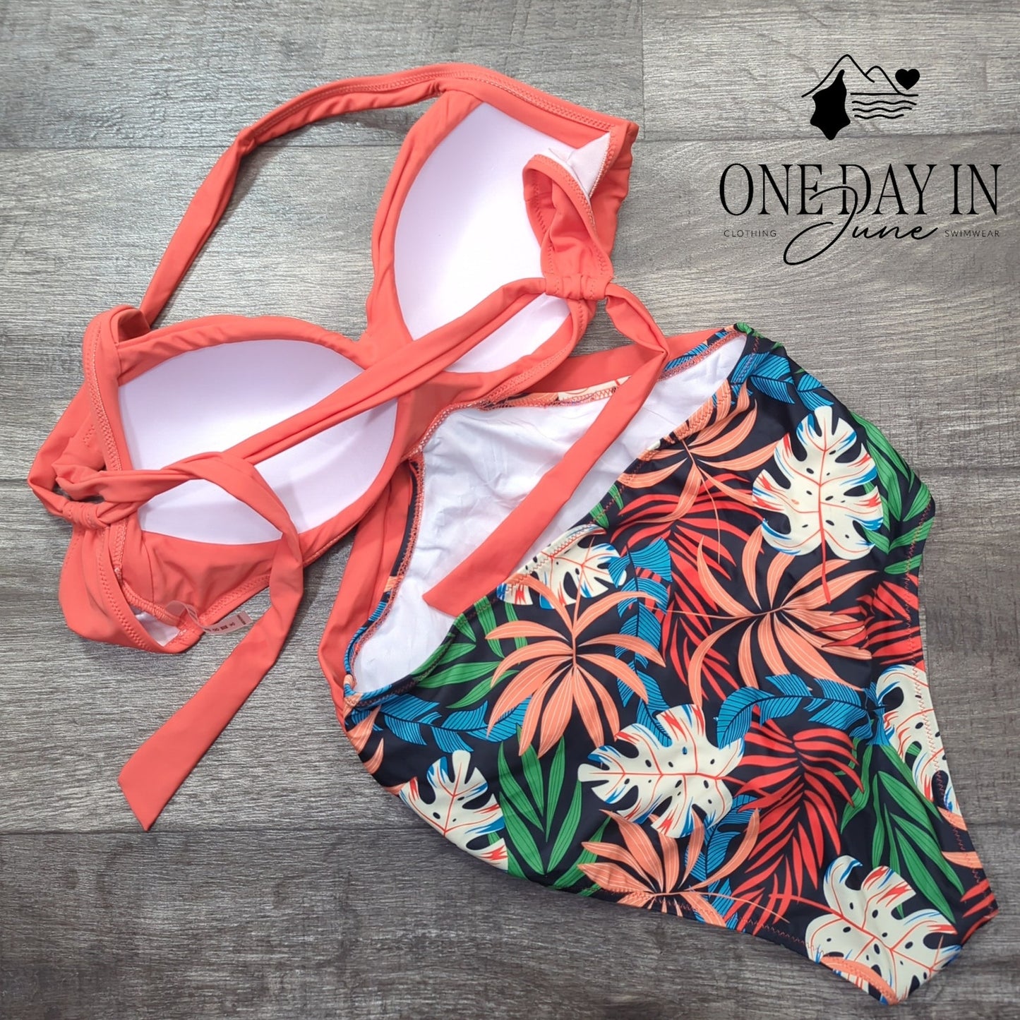 Rxrxcoco Tie Back Cut Out One Piece Swimsuit Size L