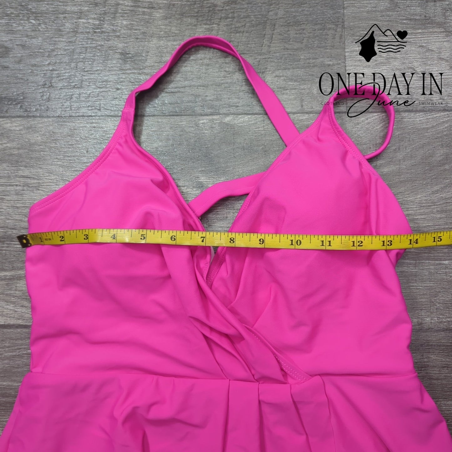 Shekini Cross Front Swimdress One Piece Swimsuit Size M