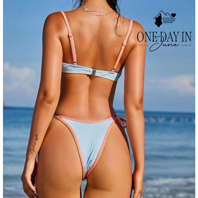 Zaful Underwire Tie Side Cheeky Bikini Swimsuit Size M