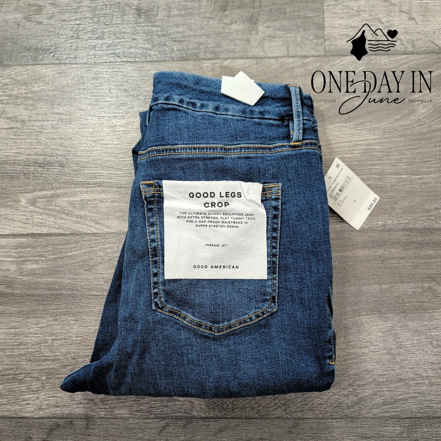 Good American Good Legs Crop Jeans Size 14 (32)