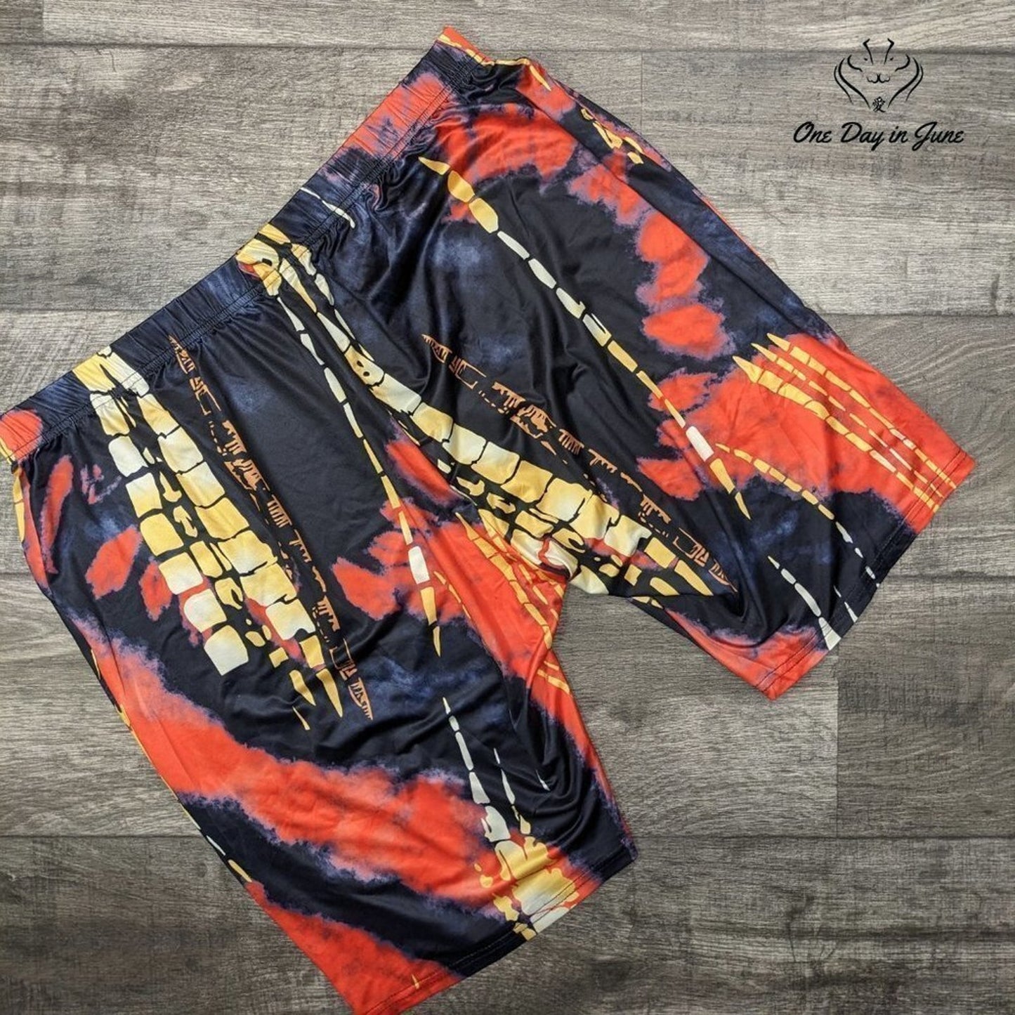 Annystore Plus Size Short Set Casual Tie Dye Bodycon Shorts Size 5XL