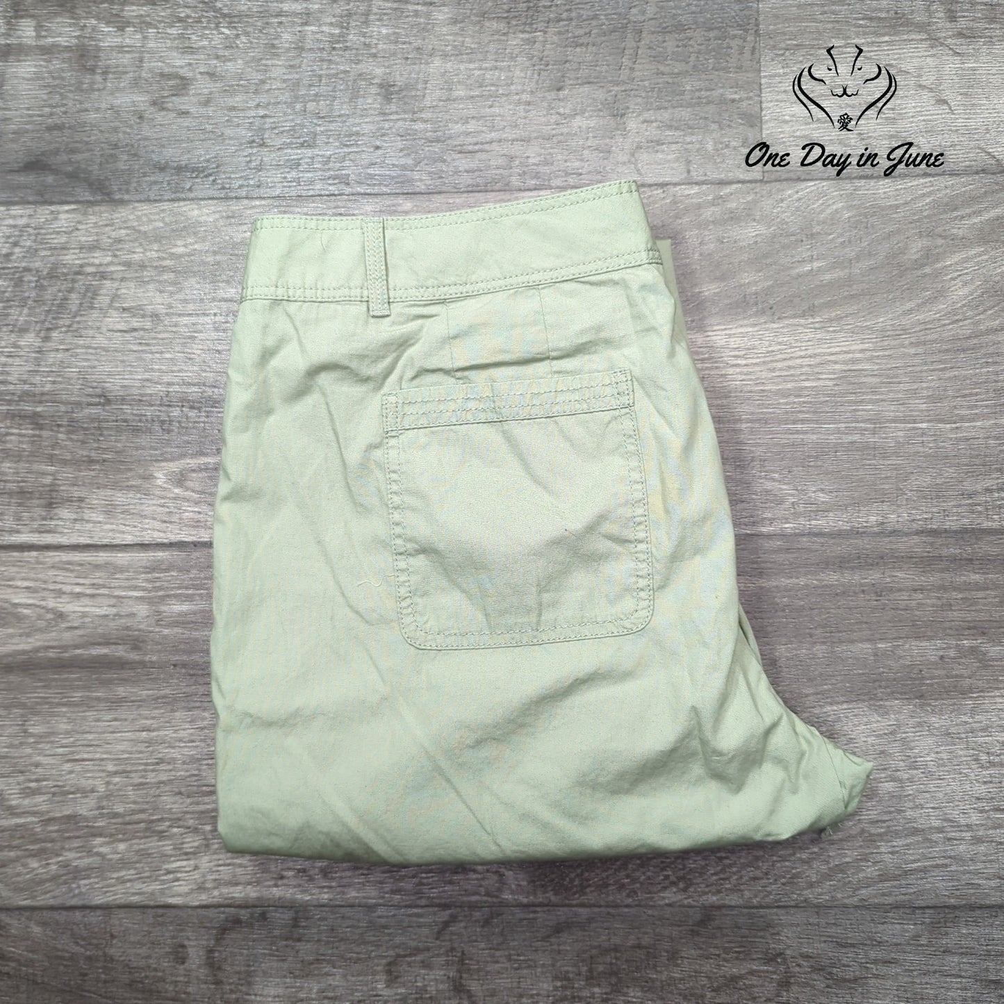 Loft Utility Drawstring Pants Green NWT Cotton Casual Straight Leg Size 12