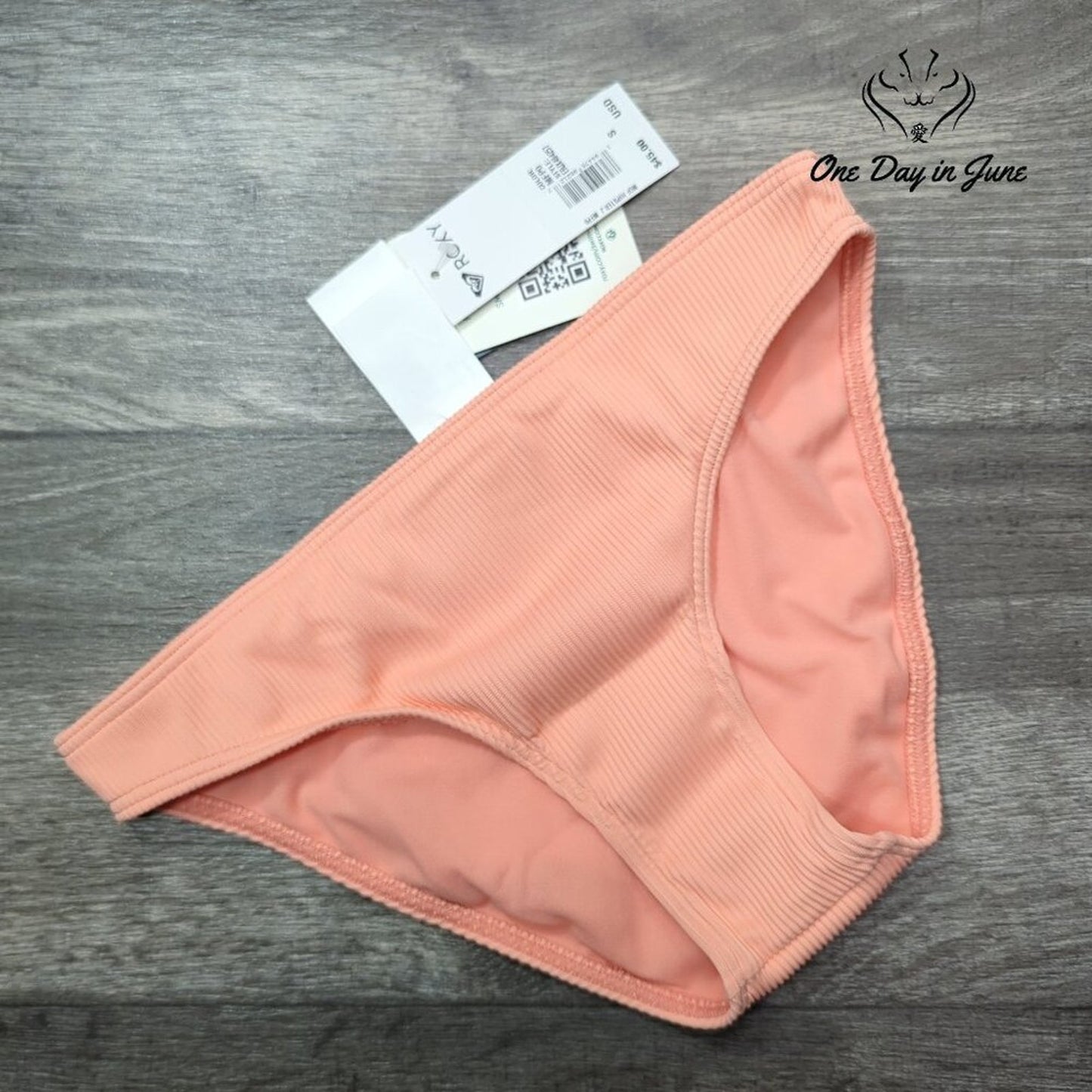 Roxy MOF Hipster Ribbed Bikini Bottom Size S