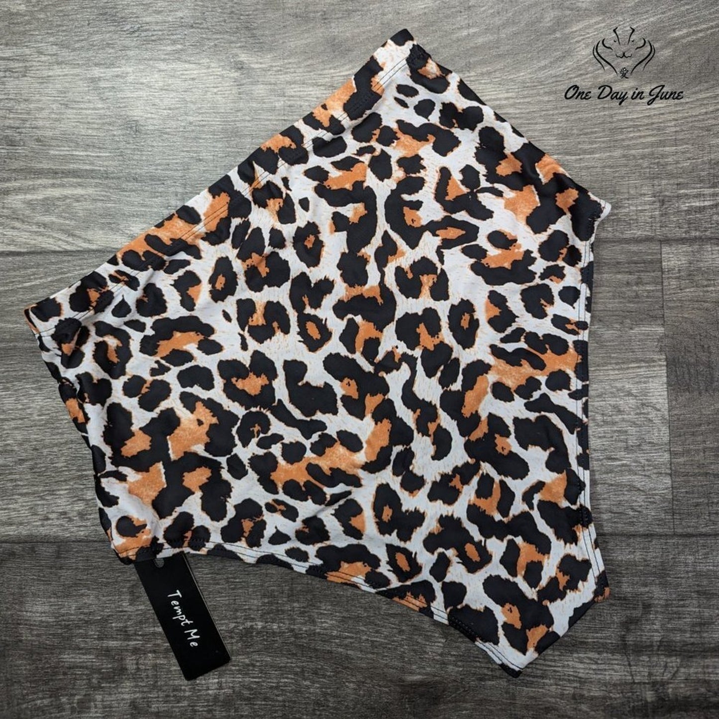 Holipick High Waist Leopard Bikini Bottom Size L