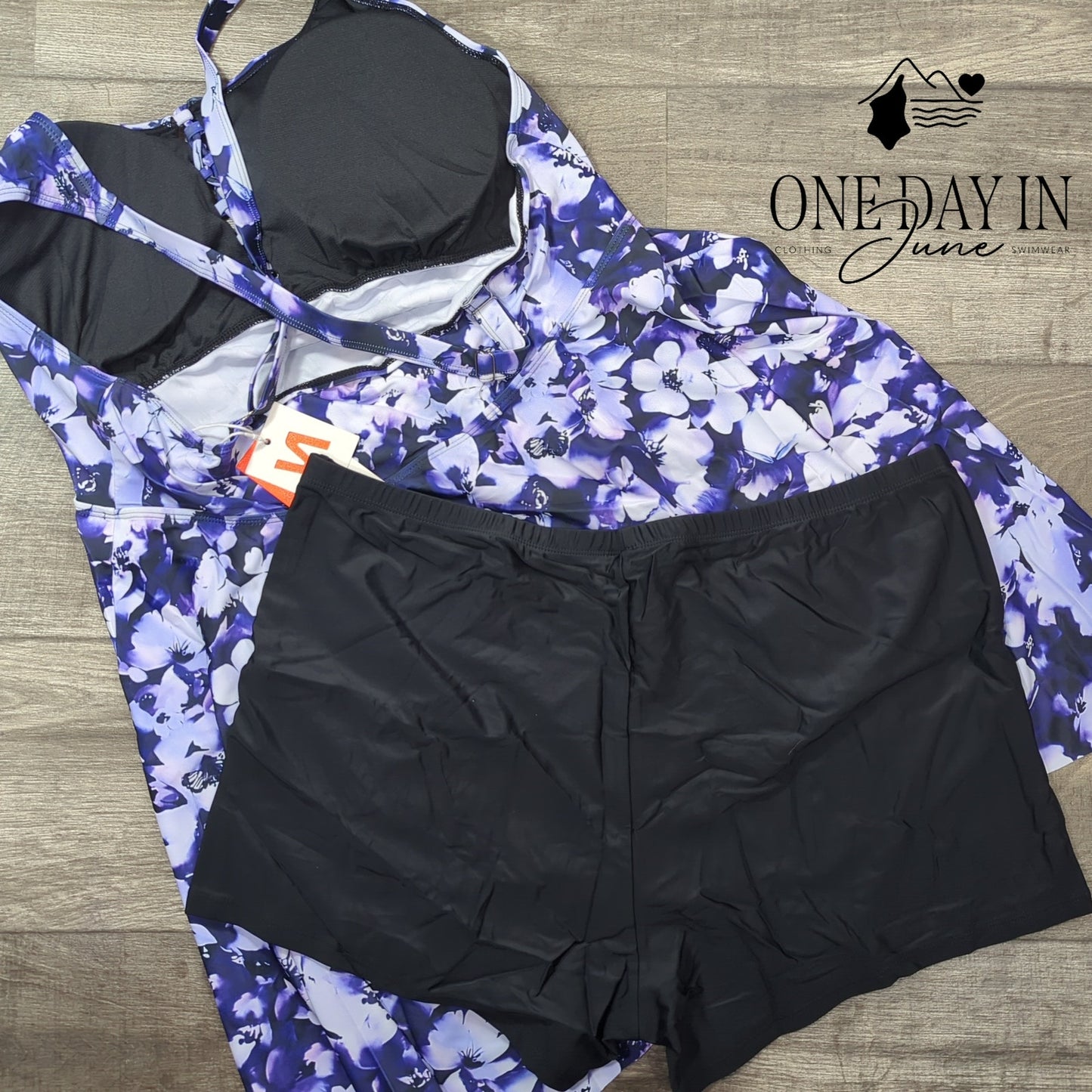 Neiyook Plus Size Swimdress Boyshort Tankini Swimsuit Size 24W