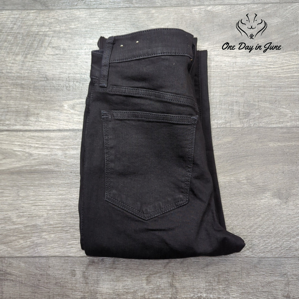 Madewell High Rise Skinny Jeans Black Stretch Denim Dark Wash Size 25 (2)